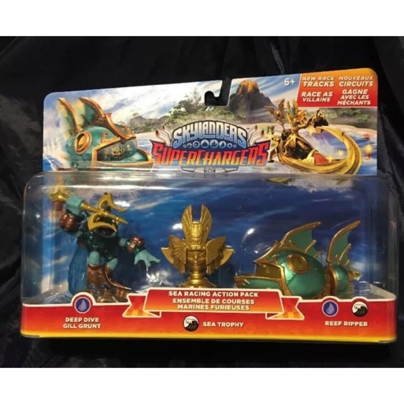 Skylanders SuperChargers Sea Racing ActionPack Gill Grunt Sea Trophy Reef Ripper - Picture 1 of 4